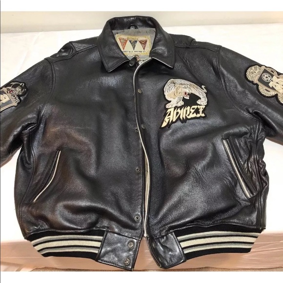 Vintage Avirex Xxxxl Leather Varsity 